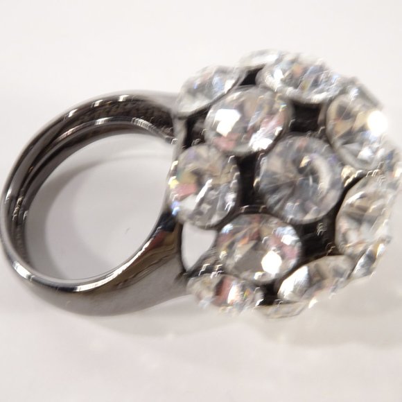 Neiman Marcus Lee Angel  Disco Crystal Fireball Ring   NWT  dust pouch $165 - Picture 14 of 16